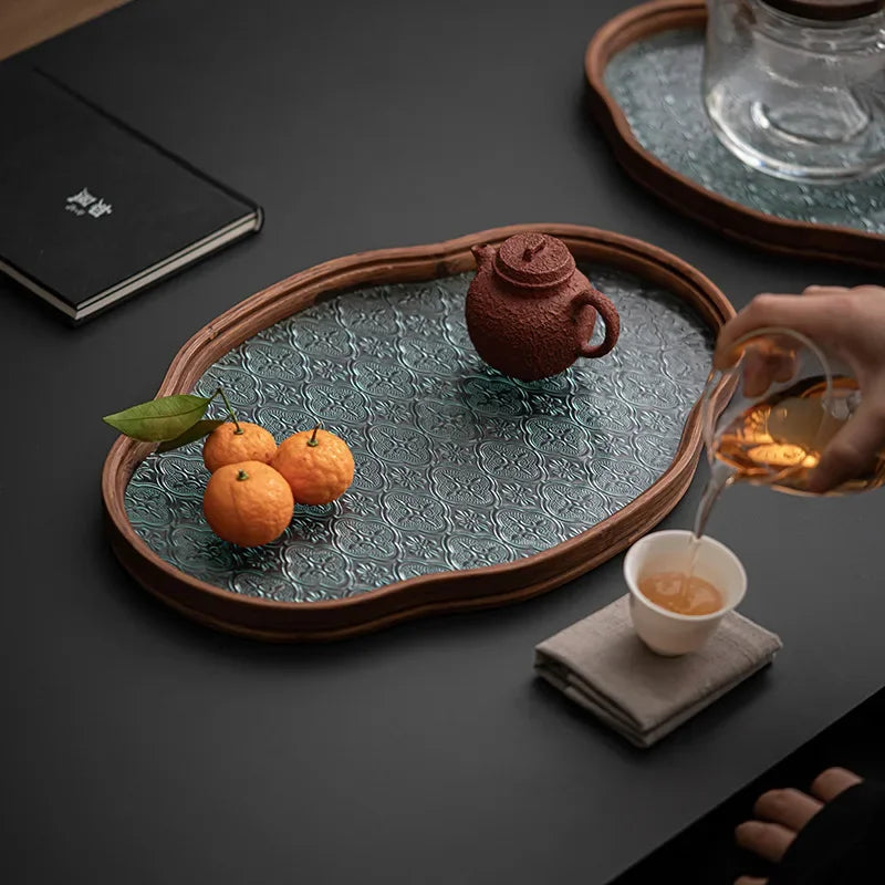 Minimalist Bamboo Display Tray – Solid Color