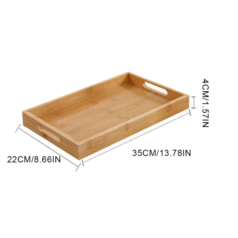 Natural Bamboo Wooden Serving Tray
