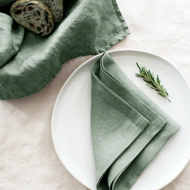 100% Linen Dinner Napkin Set – 4 Pieces