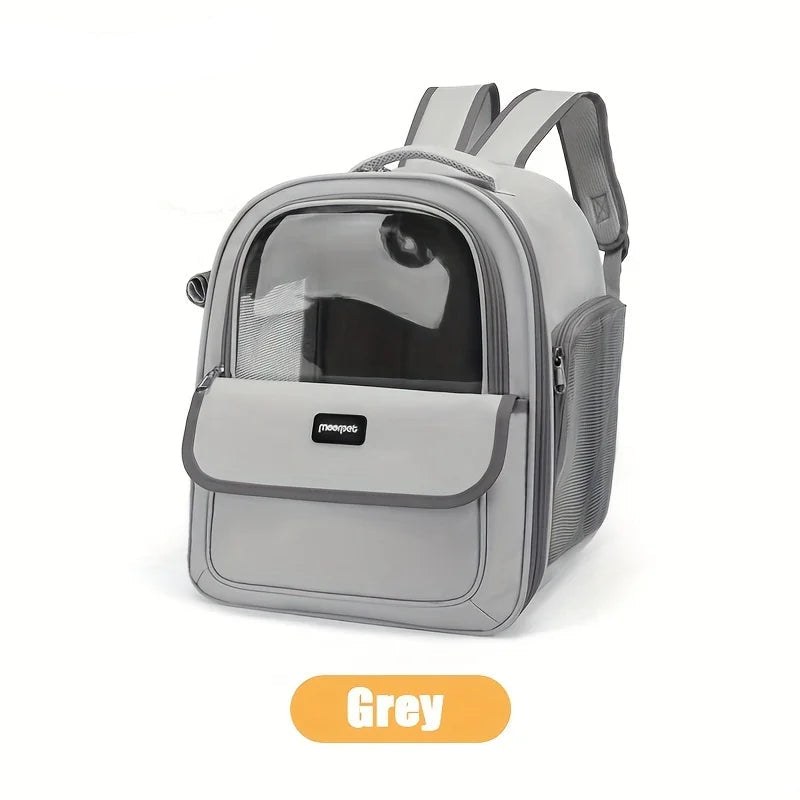 Transparent Capsule Pet Backpack – Breathable Travel Carrier for Cats