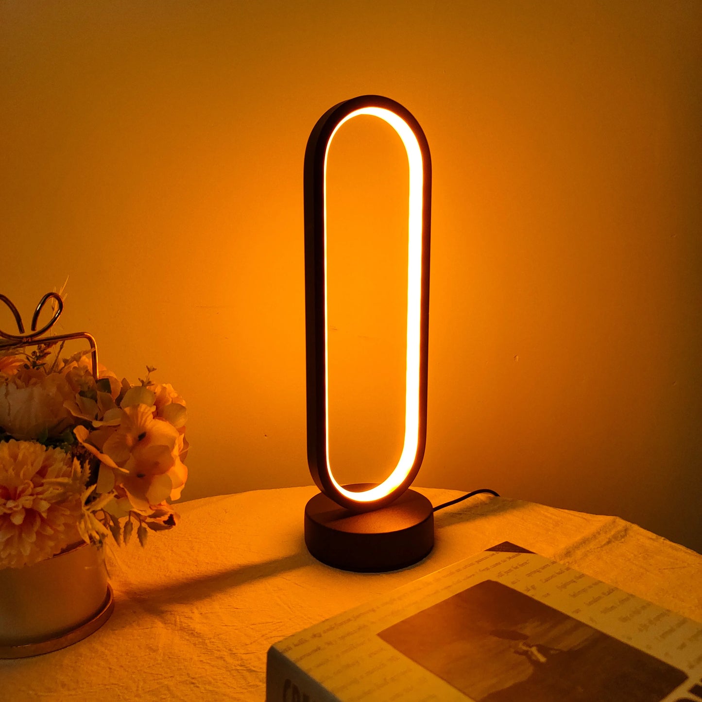 USB Table Lamp with Bulb – Soft Light for Bedroom Use