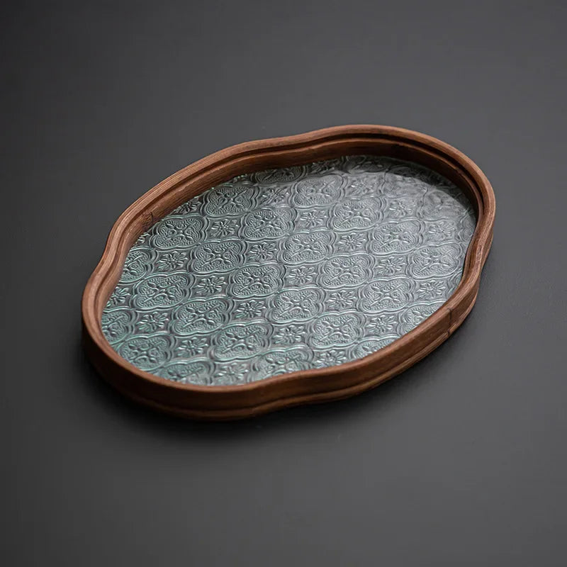 Minimalist Bamboo Display Tray – Solid Color