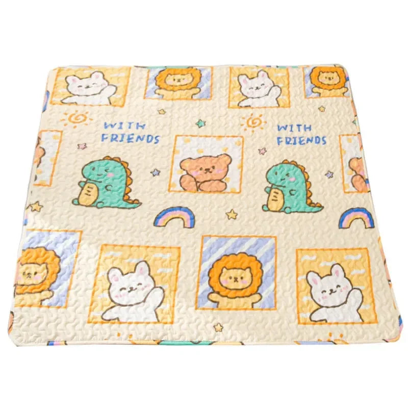 Cooling Cotton Dog Mat – Breathable & Washable Summer Pad