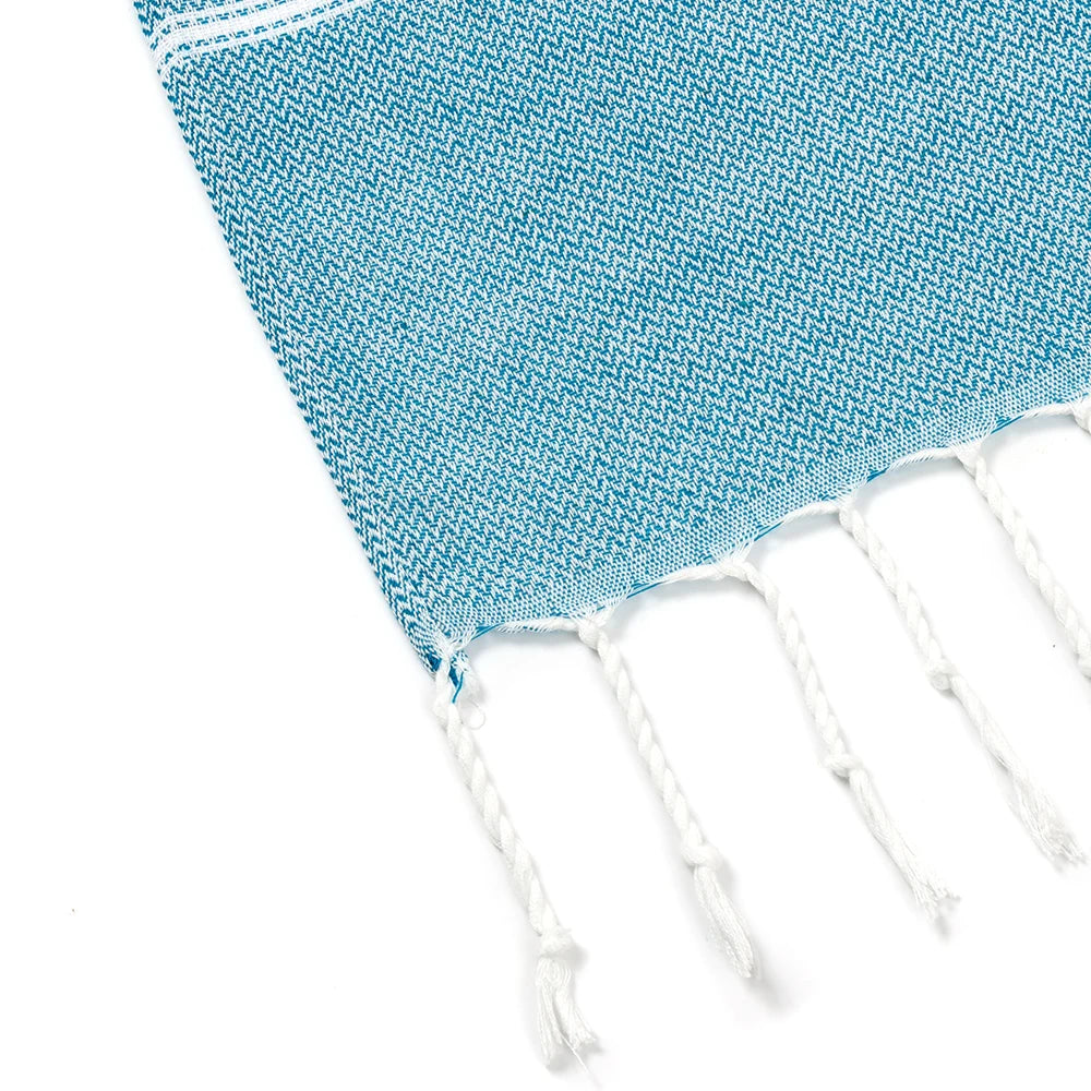 Striped Christmas Beach Towel – Soft, Quick-Absorbent & Machine Washable
