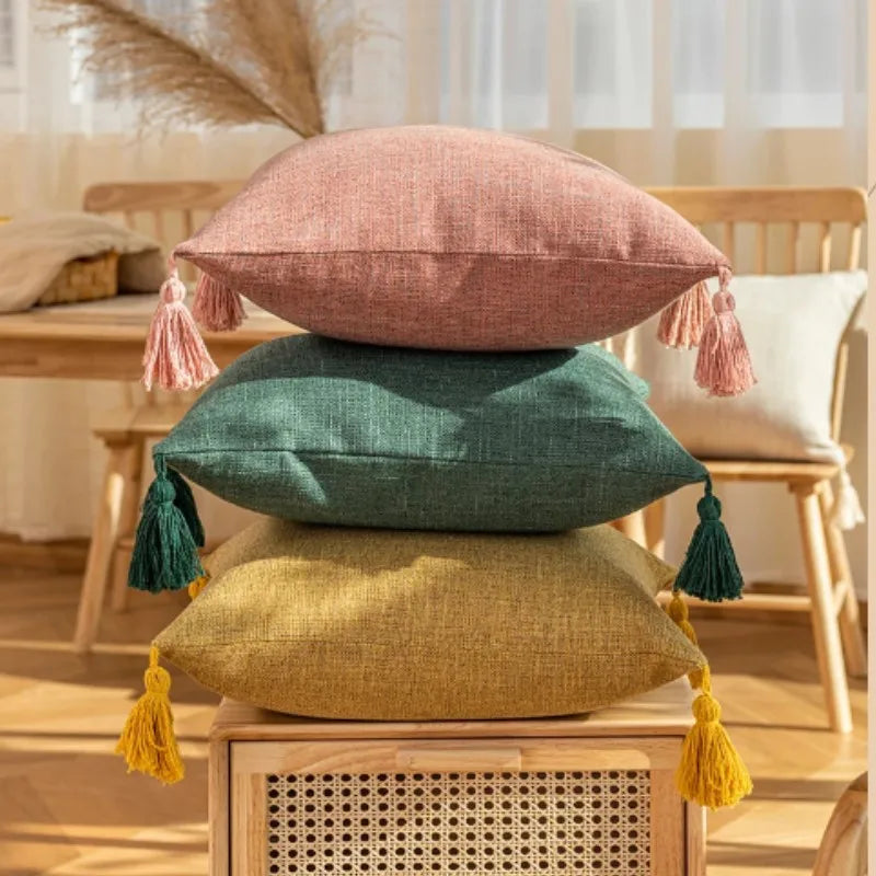 Palm Leaf Pattern Pillow Cover 