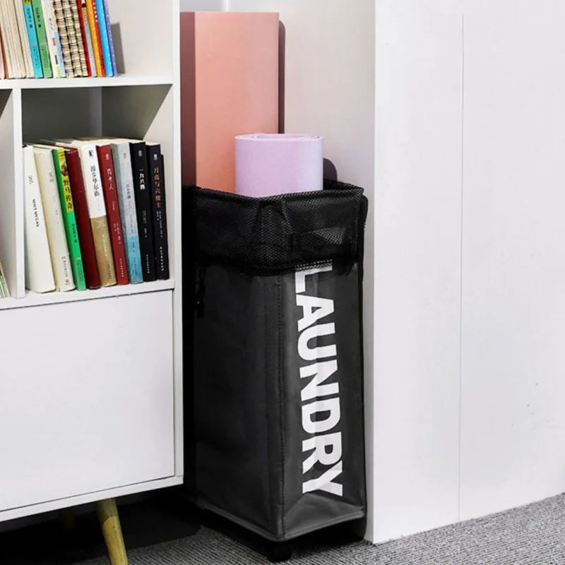 Foldable Laundry Basket with Wheels – Oxford Fabric