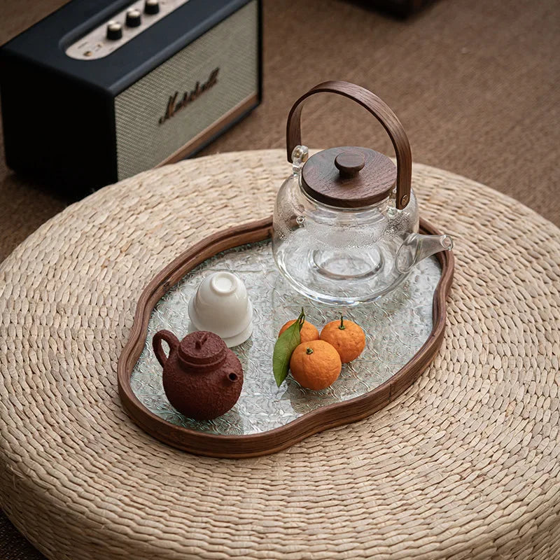 Minimalist Bamboo Display Tray – Solid Color