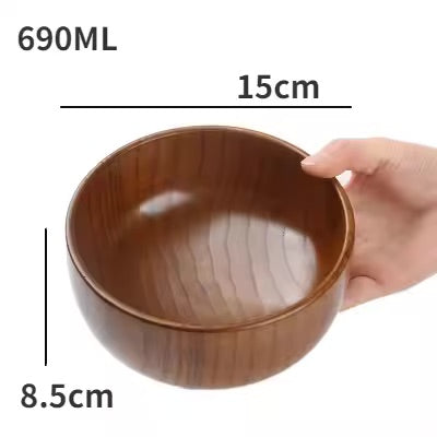 Wooden Jujube Bowl – Handcrafted Natural Solid Wood Bowl