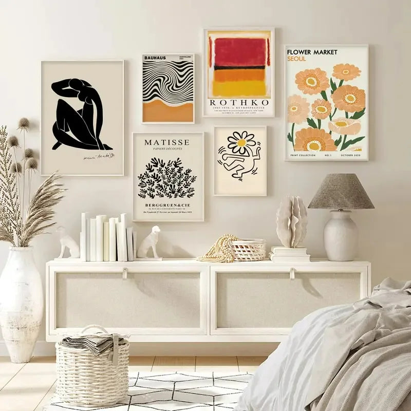 Abstract Canvas Wall Art – Modern Vertical Unframed Print for Home or Office