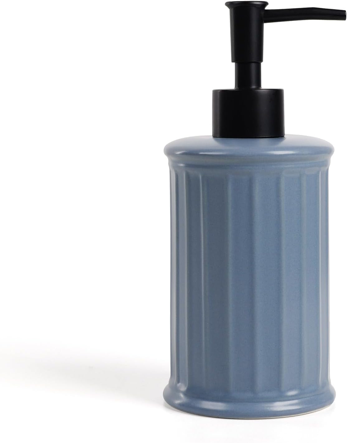 Soap Dispenser, Ceramic Liquid Dish Soap Dispenser 11.84OZ, Hand Soap Dispenser for Kitchen Bathroom, Refillable Shower Soap Dispenser, Light Green,