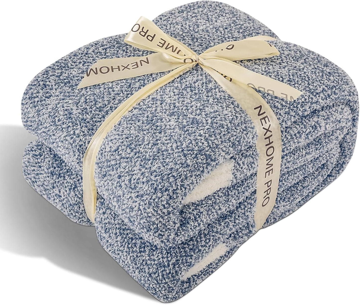 Soft Throw Blankets for Couch, Reversible Warm Blankets Cozy Knit Blanket for Women, Fuzzy Plush Lightweight Throws for Sofa, Bed, Picnic, Black 50 X 60 Inches