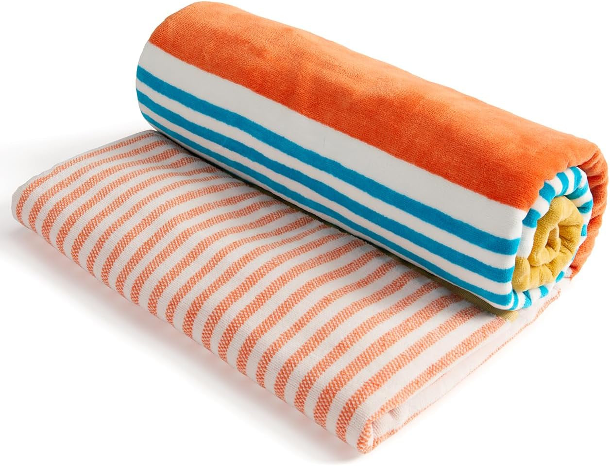 Luxury Beach Towels Set of 2 - Beach Sunset | 2 Pack 30" X 60" | Crafted from 100% Combed Cotton | Ultra Plush & Super Soft | Rays Collection