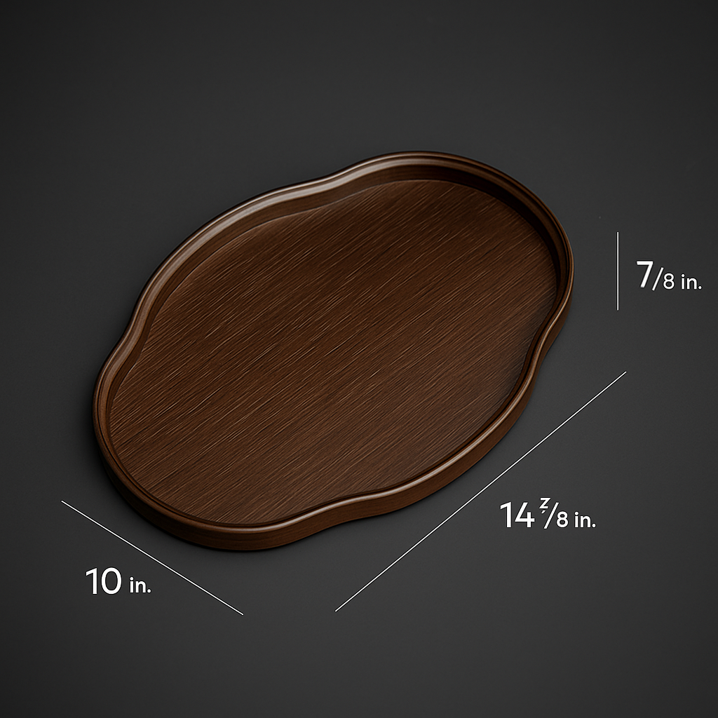 Minimalist Bamboo Display Tray – Solid Color