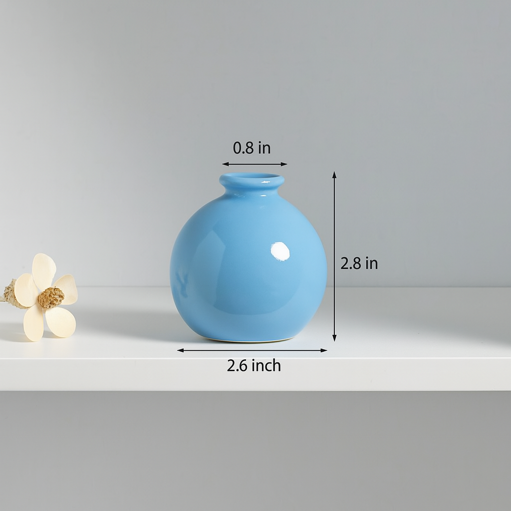 Modern Nordic Ceramic Flower Vase – White