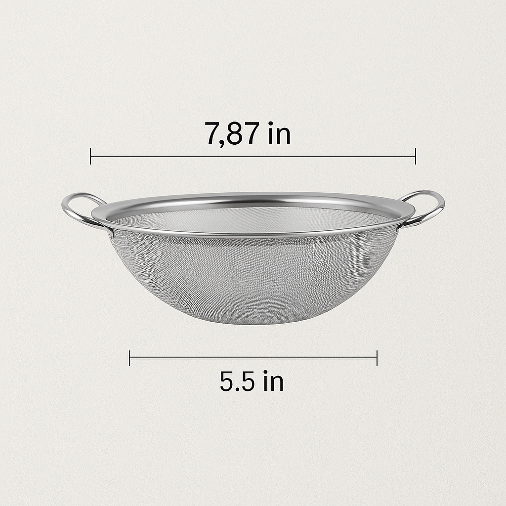 Stainless Steel Mesh Colander – Multi-Purpose Kitchen Strainer
