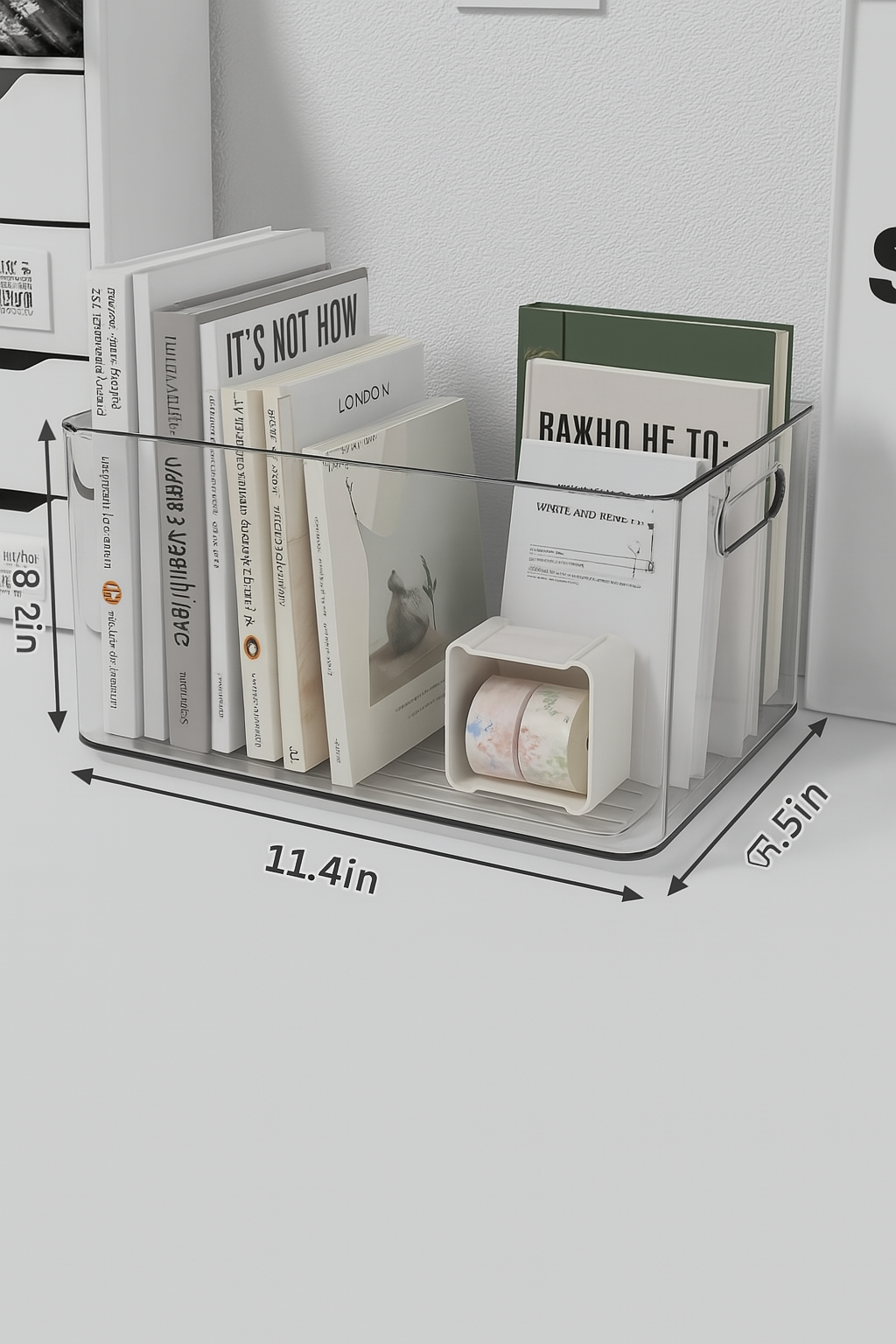 Acrylic Desktop Storage Box – Clear Organizer for Office, Dorm, or Home