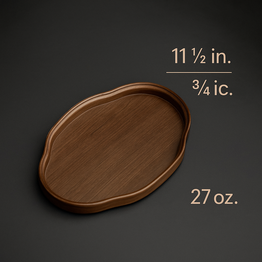 Minimalist Bamboo Display Tray – Solid Color