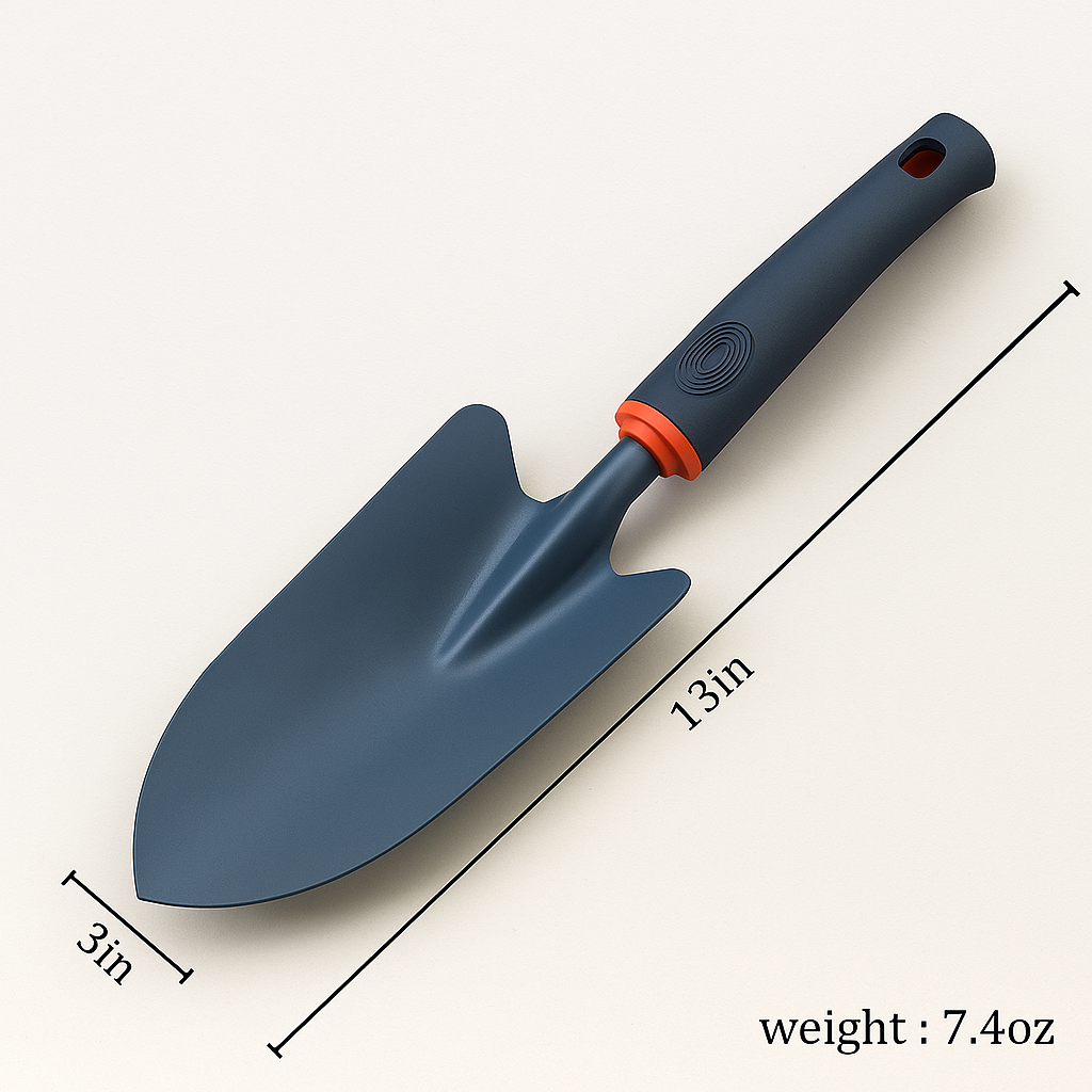 4-Piece Gardening Tool Set – Shovel, Rake, Hoe & Weeder with Rubber Grip