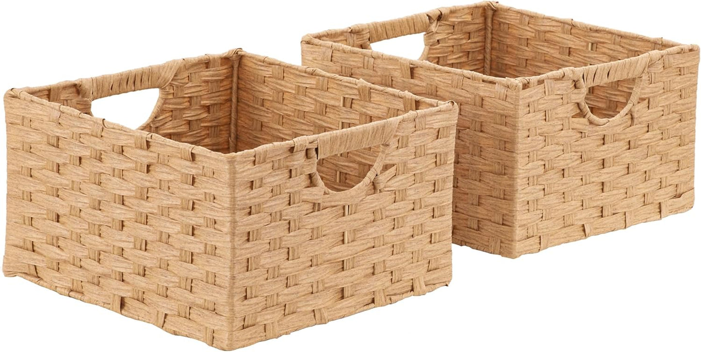 Premium Handwoven Portable Laundry Bin Basket with Carrying Handles, Household Storage for Clothes, Linens, Sheets, Mocha Brown, Oval Hamper