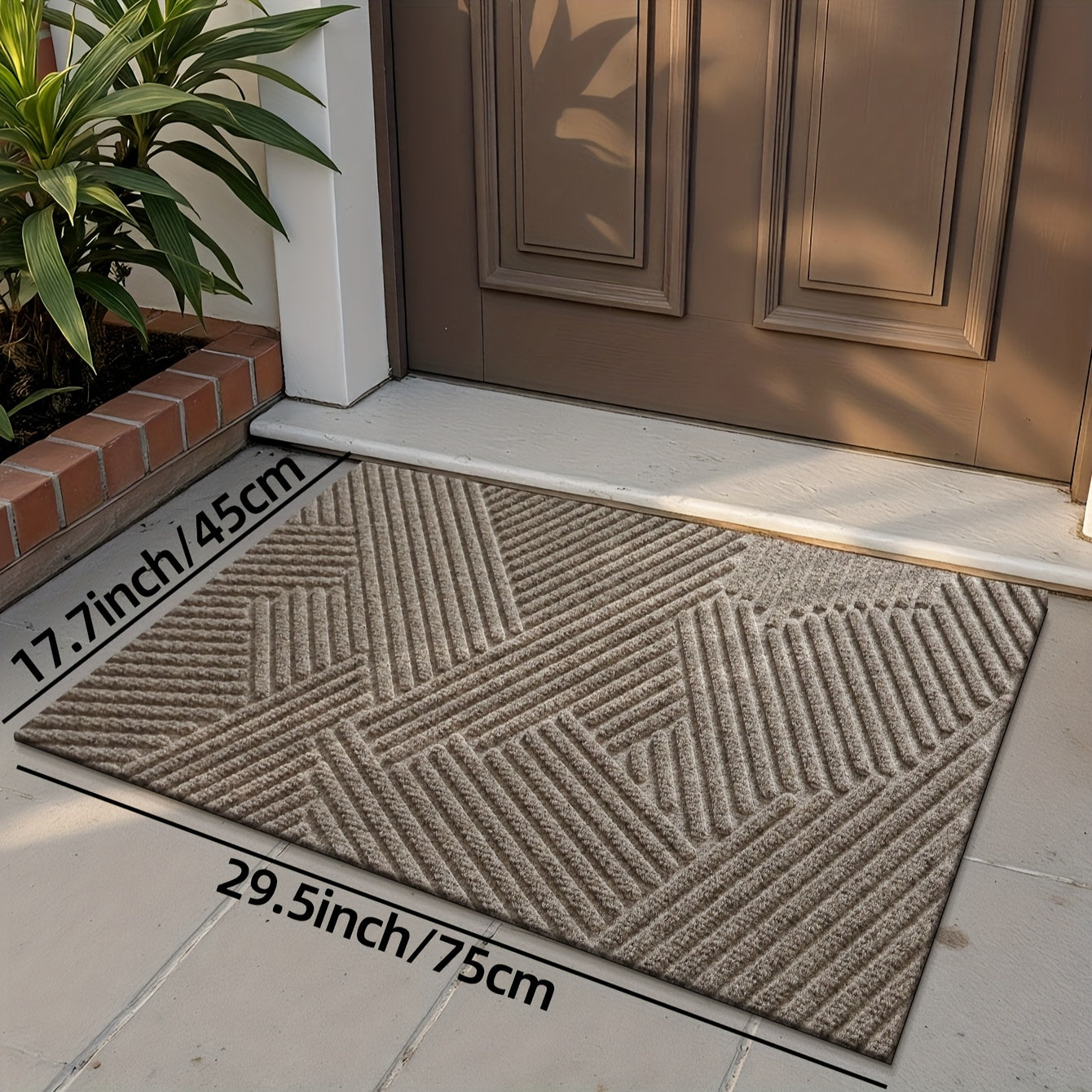 Minimalist Rectangular Door Mat – Durable Polyester, Elegant Design