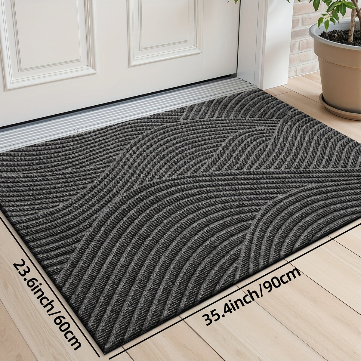 Minimalist Rectangular Door Mat – Durable Polyester, Elegant Design