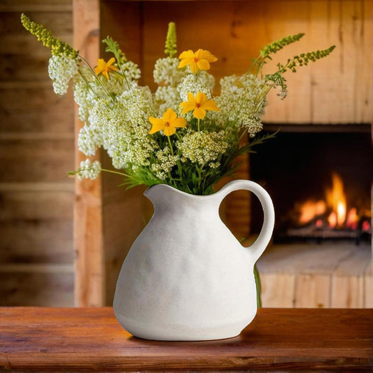 Ceramic Cylinder Vase – Minimal Art Deco Home Decor