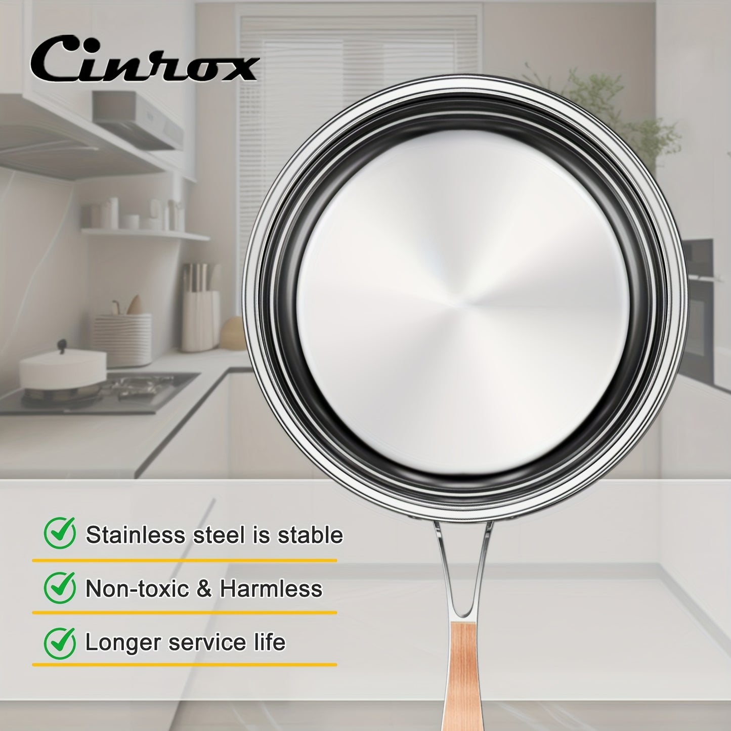 304 Stainless Steel Cookware Set – 8/10 Piece Pots and Pans with Lids, Induction Compatible