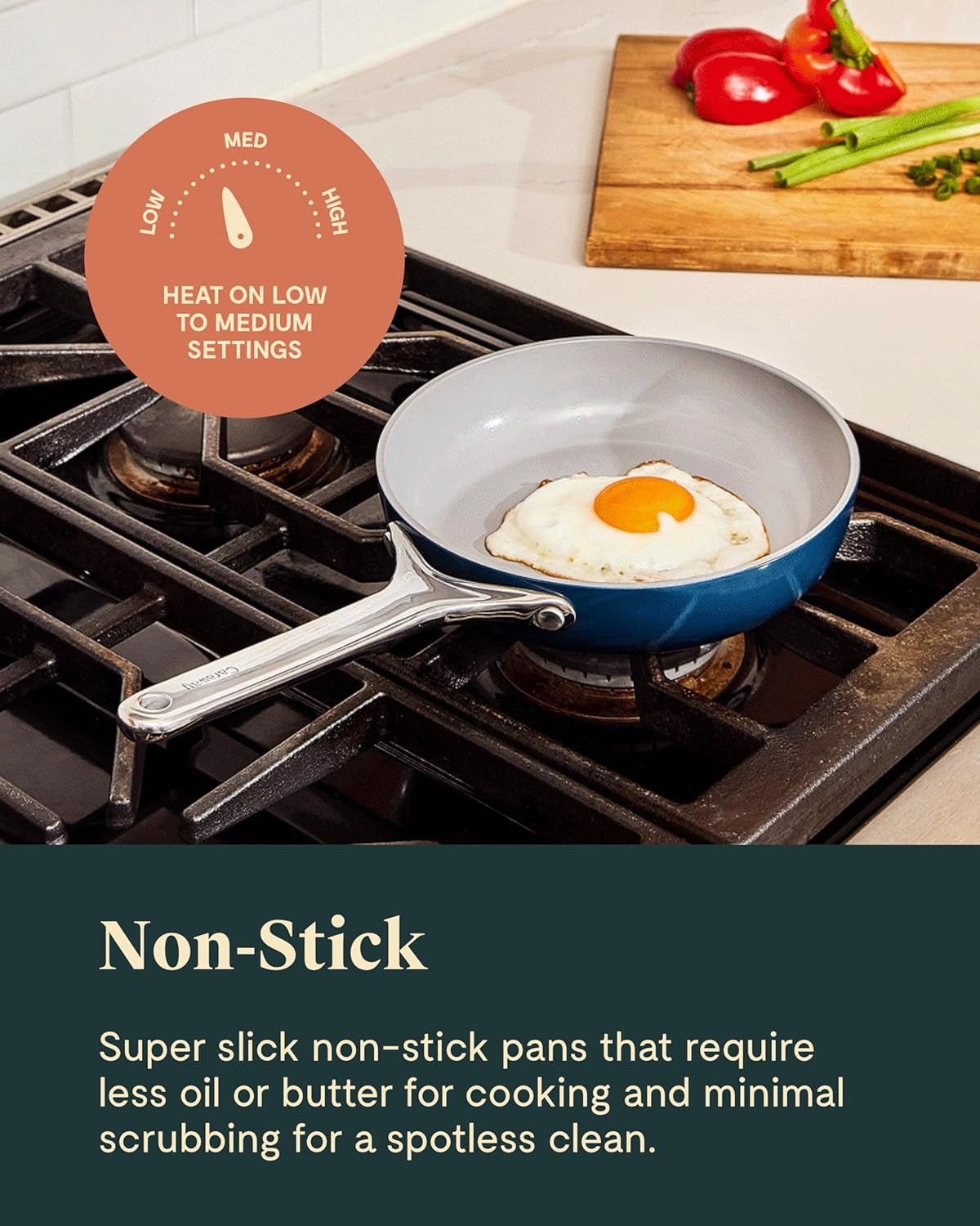 Mini Cookware Set - Non-Stick Ceramic Fry Pan (1.05 Qt, 8") & Sauce Pan (1.75 Qt) - Non Toxic, PTFE & PFOA Free - Oven Safe & Stovetop Agnostic (Gas, Electric & Induction) - Perracotta
