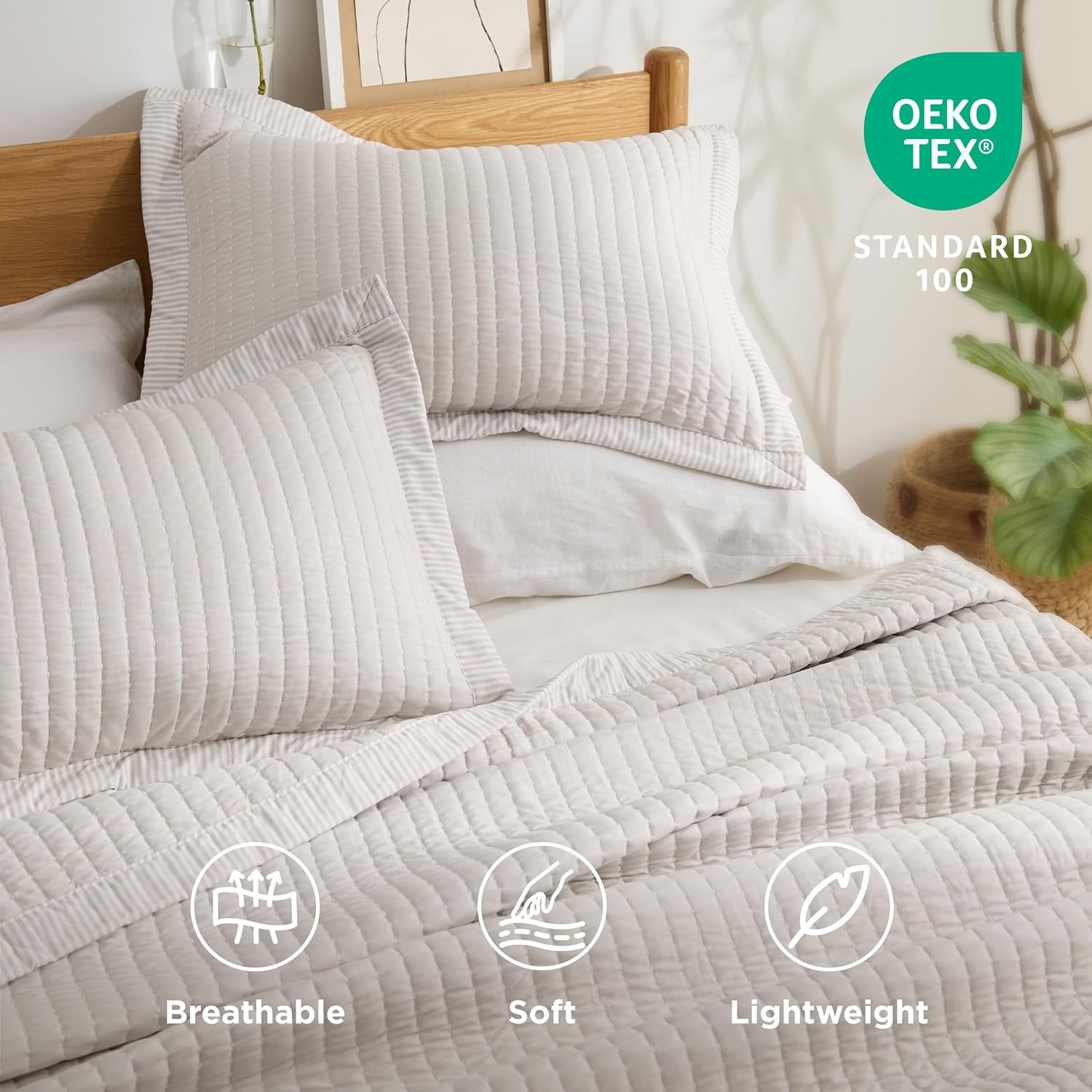 Quilts Queen Size - Queen Quilt Bedding Set Bedspread Coverlet Comforter, Lightweight Corduroy Pattern Bedspread, 3-Piece Set with 90"X96" Coverlet & 2 Pillow Shams, All-Season Soft Microfiber