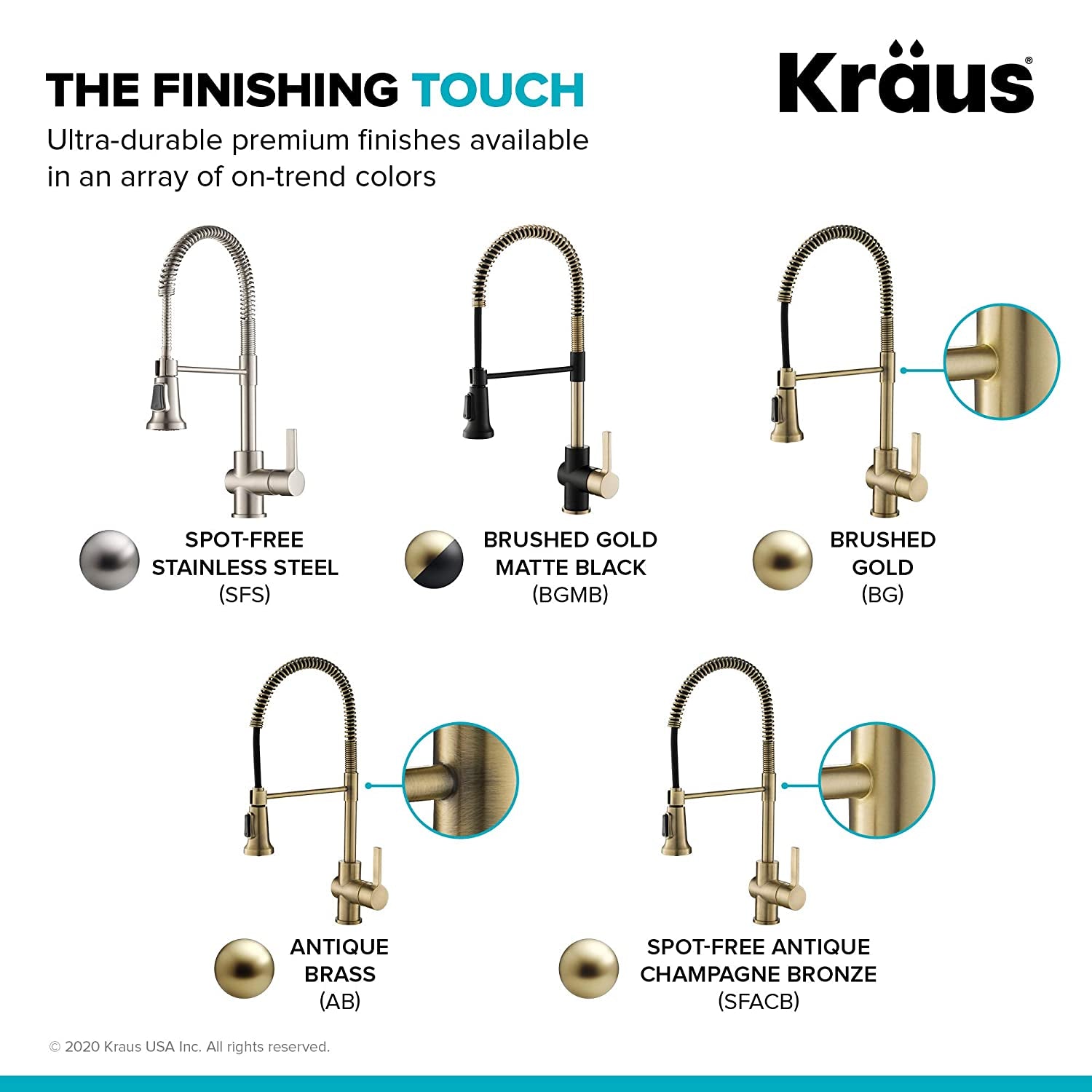 Britt Commercial Style Kitchen Faucet in Spot Free Antique Champagne Bronze, KPF-1690SFACB