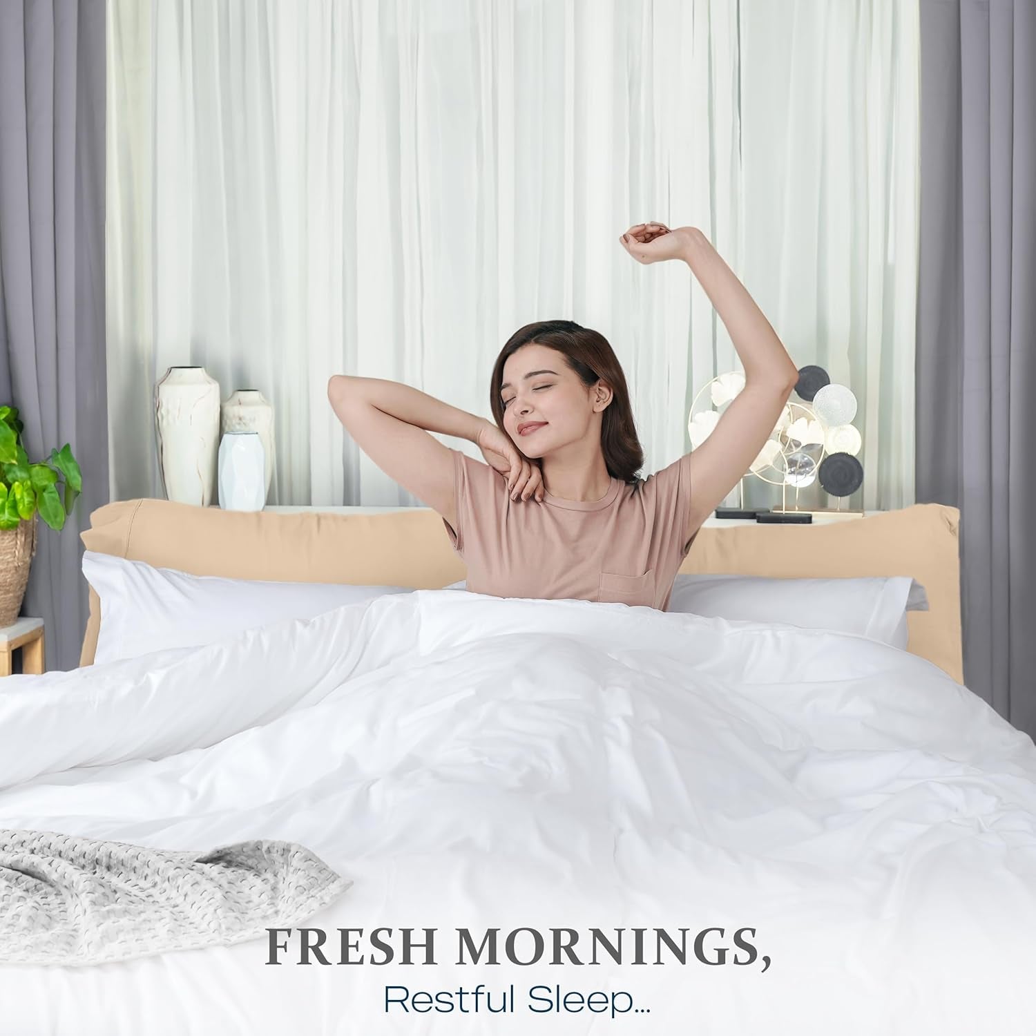 Duvet Cover Queen Size - 3 Piece with Zipper Closure - 1 Comforter Cover 90X90 Inches & 2 Pillow Shams 20X26 Inches (White) Comforter Not Included