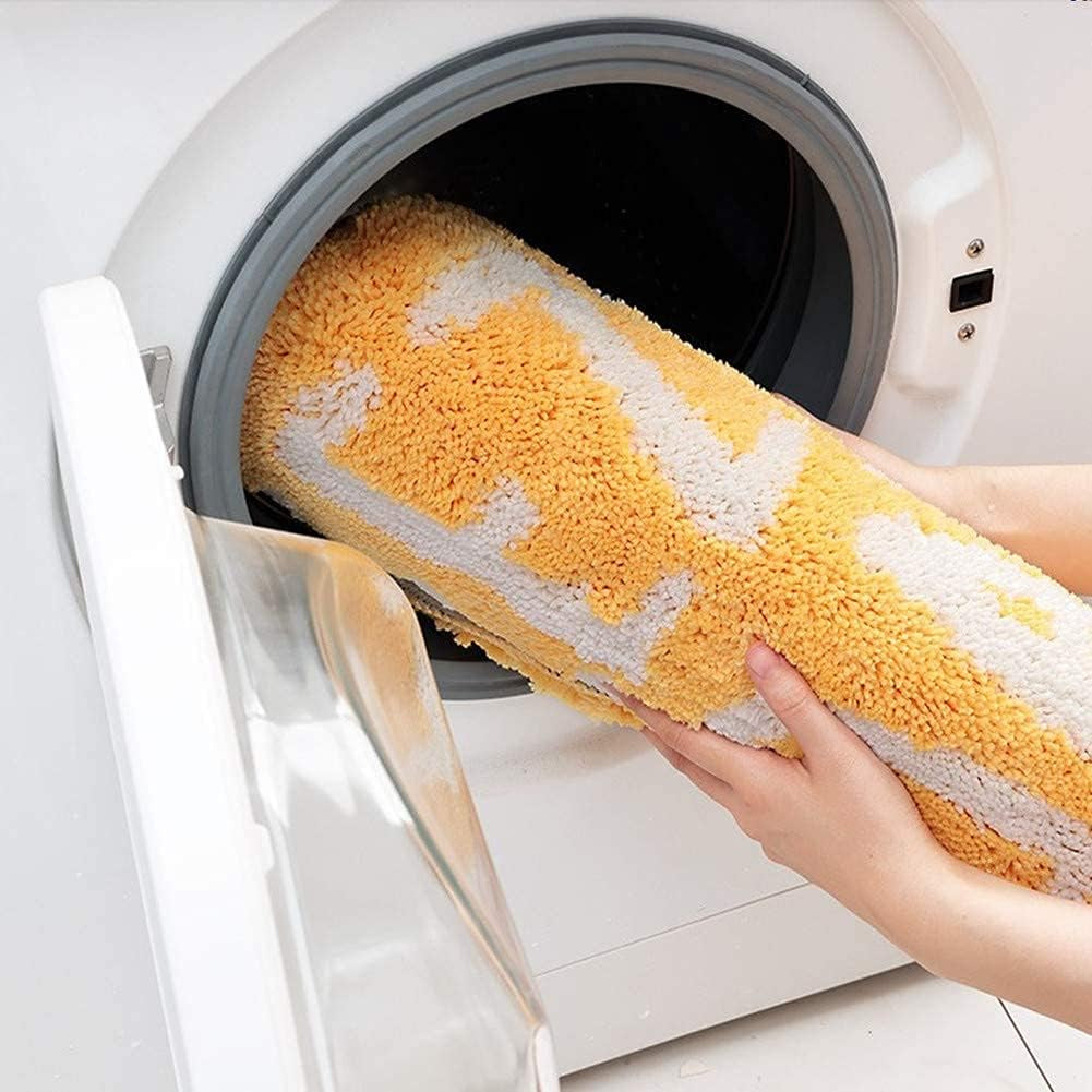 Soft Yellow Lemon Bath Rug for Kids Non Slip Absorbent Bath Mat Washable Shaggy Kids Bedroom Decor Bathroom Door Mat 31.5''X19.7''