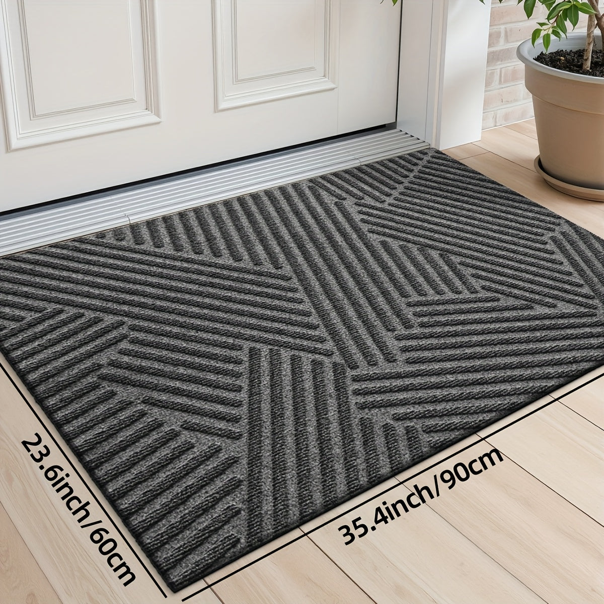 Minimalist Rectangular Door Mat – Durable Polyester, Elegant Design