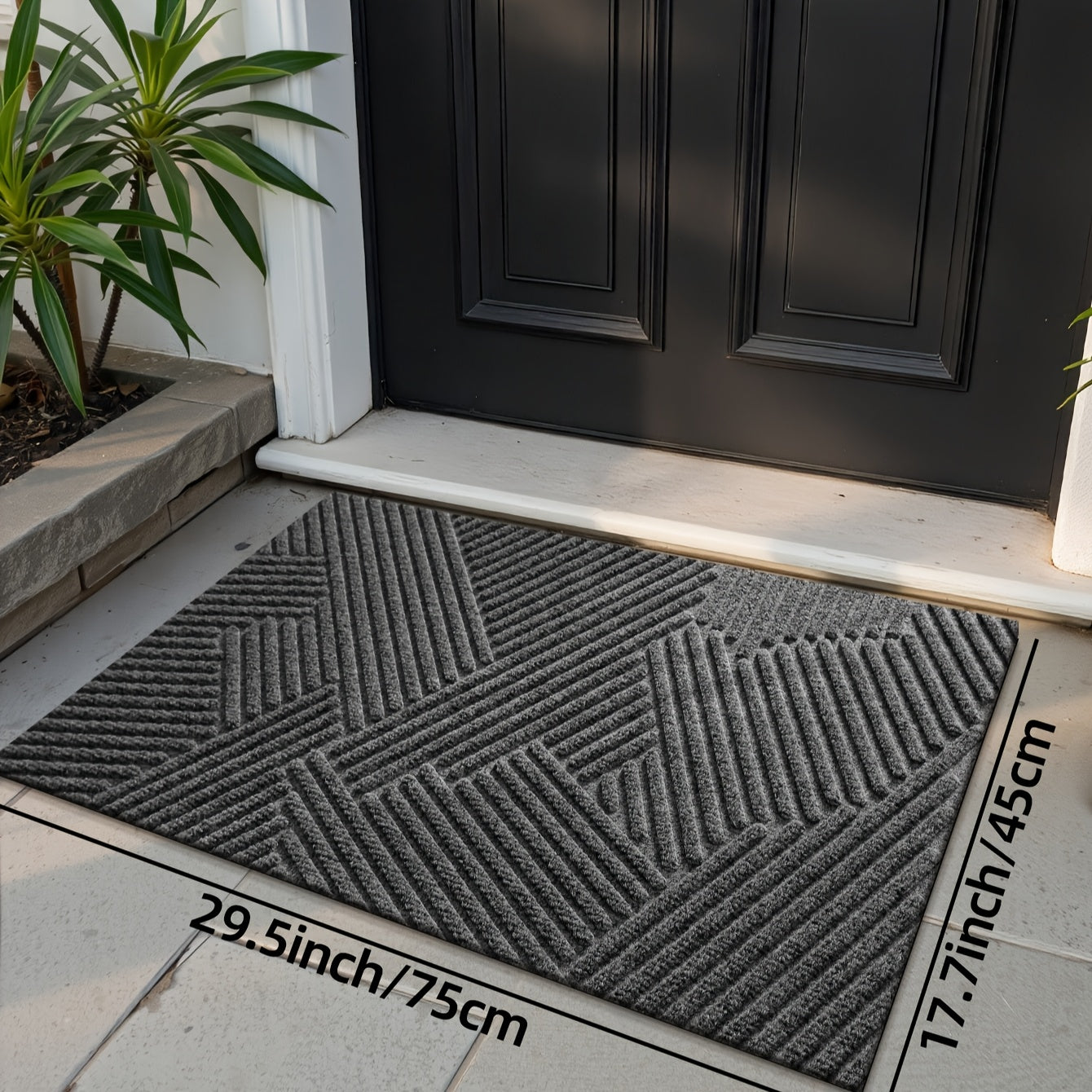 Minimalist Rectangular Door Mat – Durable Polyester, Elegant Design