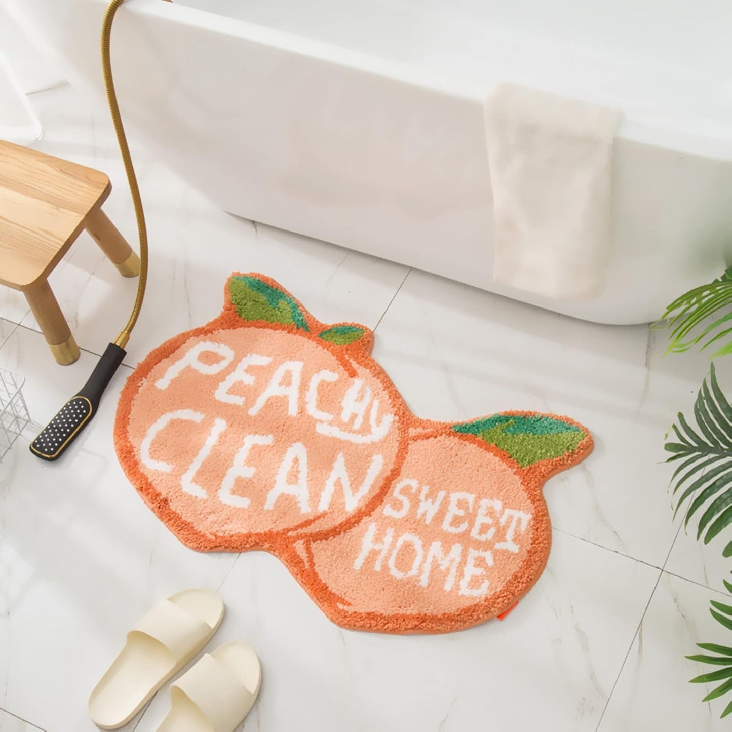 Soft Yellow Lemon Bath Rug for Kids Non Slip Absorbent Bath Mat Washable Shaggy Kids Bedroom Decor Bathroom Door Mat 31.5''X19.7''