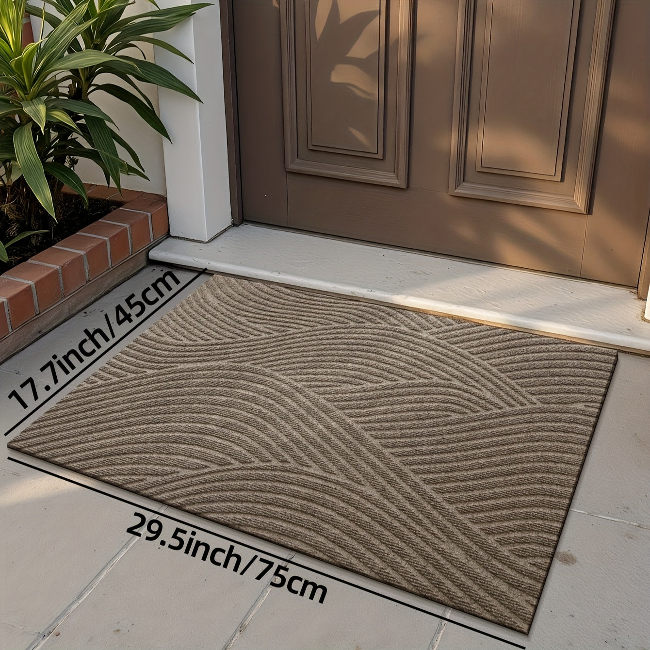 Minimalist Rectangular Door Mat – Durable Polyester, Elegant Design