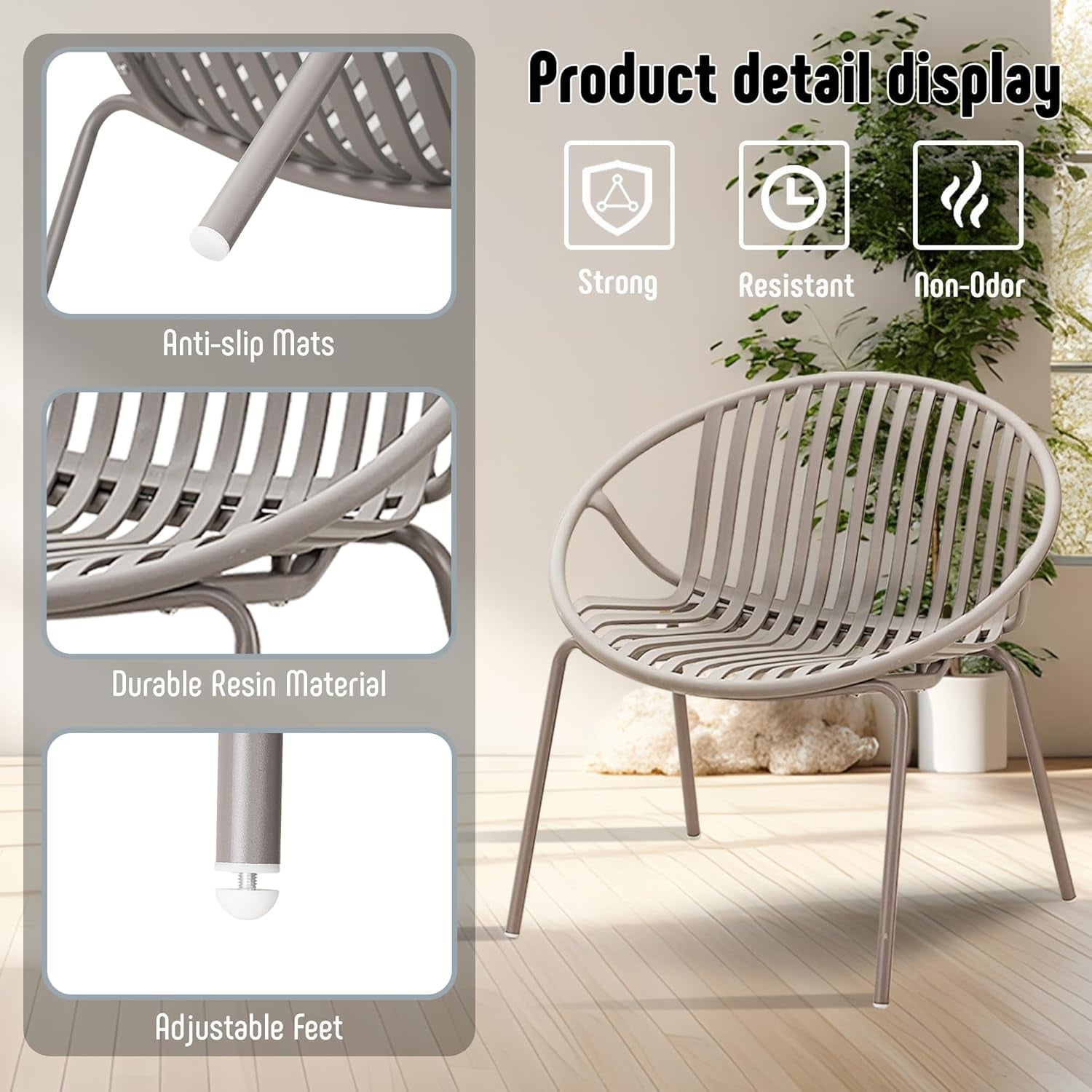 Patio Furniture Set, 3 Pieces Outdoor Furniture with Bistro Table and Chairs Set of 2，Outdoor Patio Set with Porch Chairs and Table,Deck Conversation Set for Garden Poolside