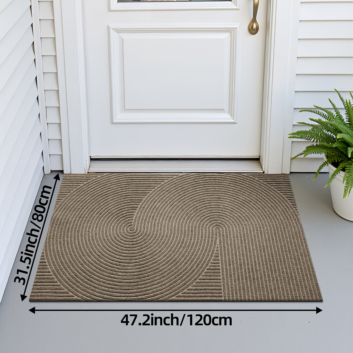 Minimalist Rectangular Door Mat – Durable Polyester, Elegant Design