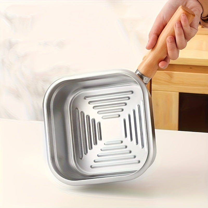 3-Piece Stainless Steel Deep Fryer Set with Basket &amp; Lid