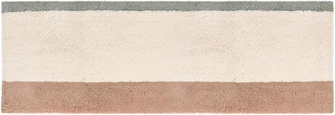 Bath Mat – Plush Cotton Non Slip Luxury Bathroom Rugs Washable – Soft Handmade Absorbent Bath Mat for Bathroom Floor, Vanity, or Tub-Side Use – Darby Biscuit 21X34