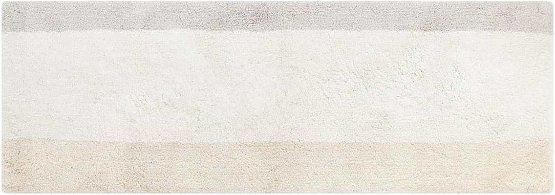 Bath Mat – Plush Cotton Non Slip Luxury Bathroom Rugs Washable – Soft Handmade Absorbent Bath Mat for Bathroom Floor, Vanity, or Tub-Side Use – Darby Biscuit 21X34