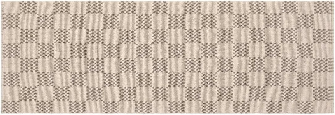 Bath Mat – Plush Cotton Non Slip Luxury Bathroom Rugs Washable – Soft Handmade Absorbent Bath Mat for Bathroom Floor, Vanity, or Tub-Side Use – Darby Biscuit 21X34