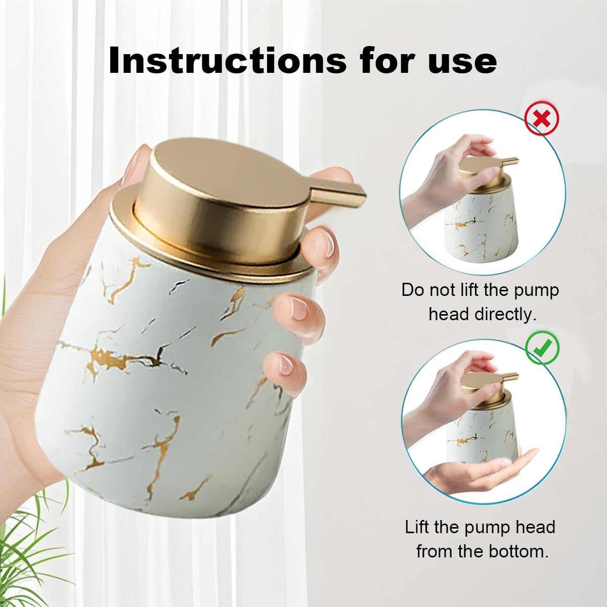 Bathroom Accessories Set Complete,4 Ceramic Marble Pattern Bathroom Sets Accessories Bath Accessories Set with Soap Dispenser, Toothbrush Holder, Tumbler, Soap Dish