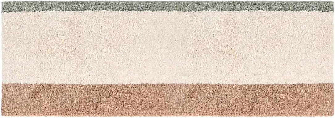 Bath Mat – Plush Cotton Non Slip Luxury Bathroom Rugs Washable – Soft Handmade Absorbent Bath Mat for Bathroom Floor, Vanity, or Tub-Side Use – Darby Biscuit 21X34