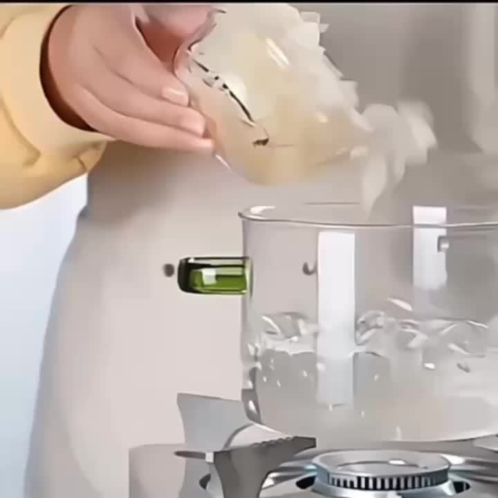 Glass Cooking Pot with Lid and Handles