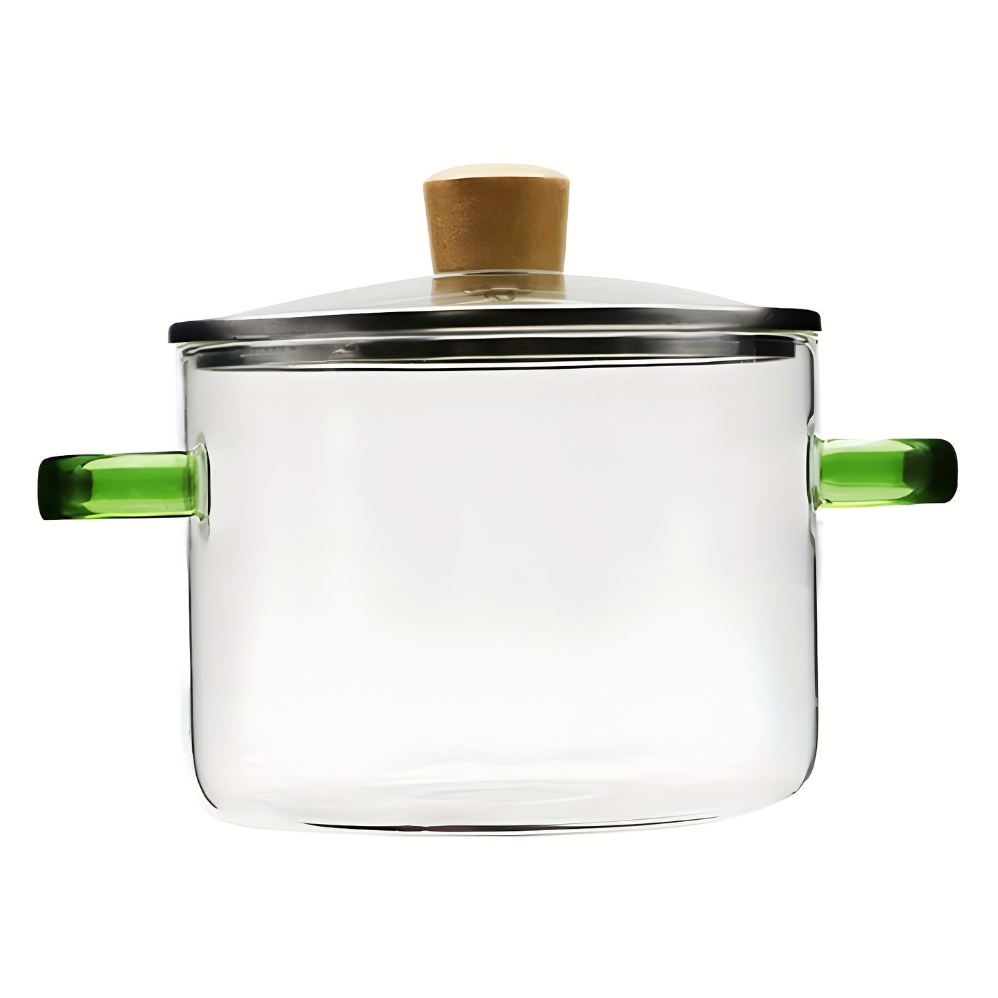Glass Cooking Pot with Lid and Handles