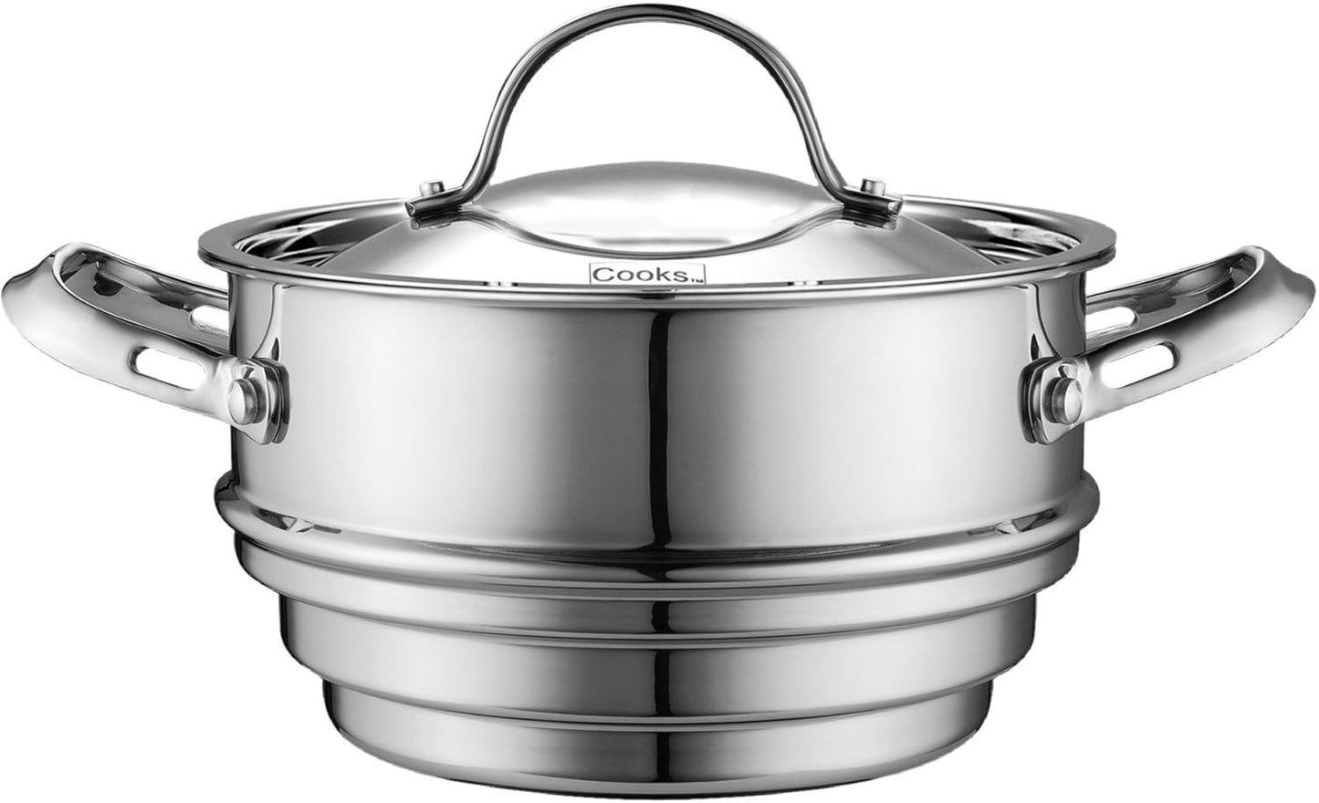 Stainless Steel Kitchen Cookware Sets 10-Piece, Multi-Ply Full Clad Pots and Pans Cooking Set with Stay-Cool Handles, Dishwasher Safe, Oven Safe 500°F, Silver