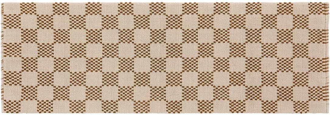 Bath Mat – Plush Cotton Non Slip Luxury Bathroom Rugs Washable – Soft Handmade Absorbent Bath Mat for Bathroom Floor, Vanity, or Tub-Side Use – Darby Biscuit 21X34