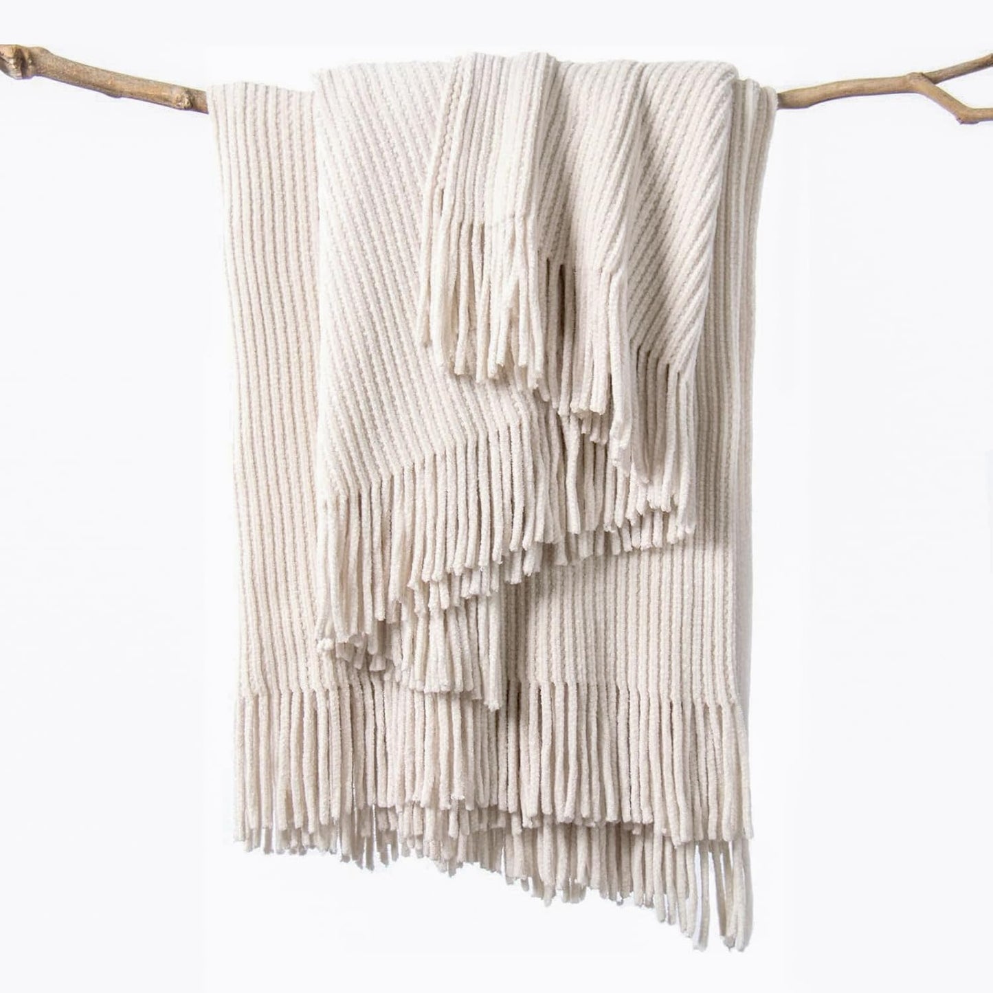 Throw Blanket for Couch, Soft Boho Bed Throw,Cozy Burnt Orange Chenille Knitted Small Spring Lightweight Throw(Rust,50 * 60")