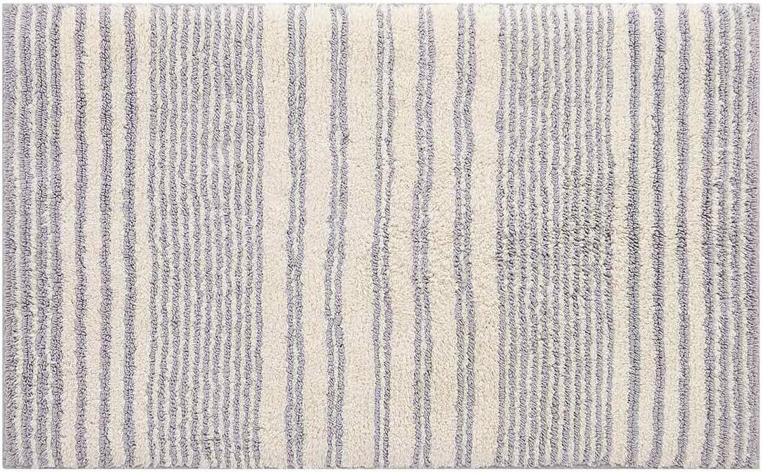 Bath Mat – Plush Cotton Non Slip Luxury Bathroom Rugs Washable – Soft Handmade Absorbent Bath Mat for Bathroom Floor, Vanity, or Tub-Side Use – Darby Biscuit 21X34